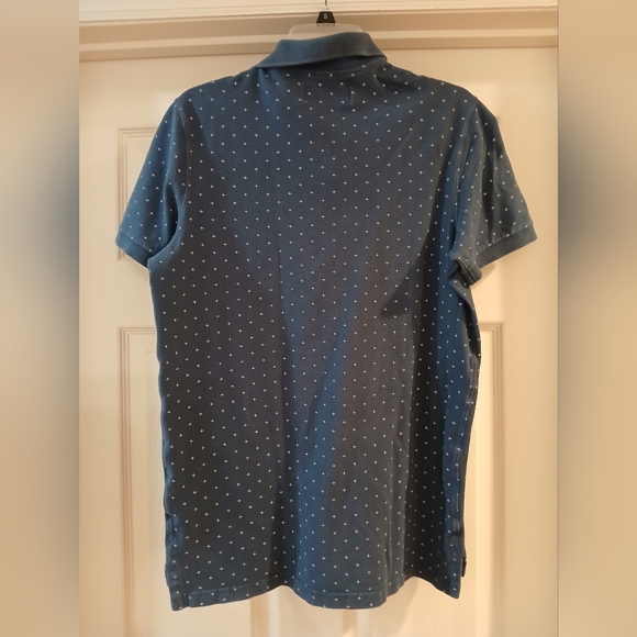 NOT FOR SALE A& F Stretch Polo Navy & white Cross pattern Size M - Picture 6 of 6